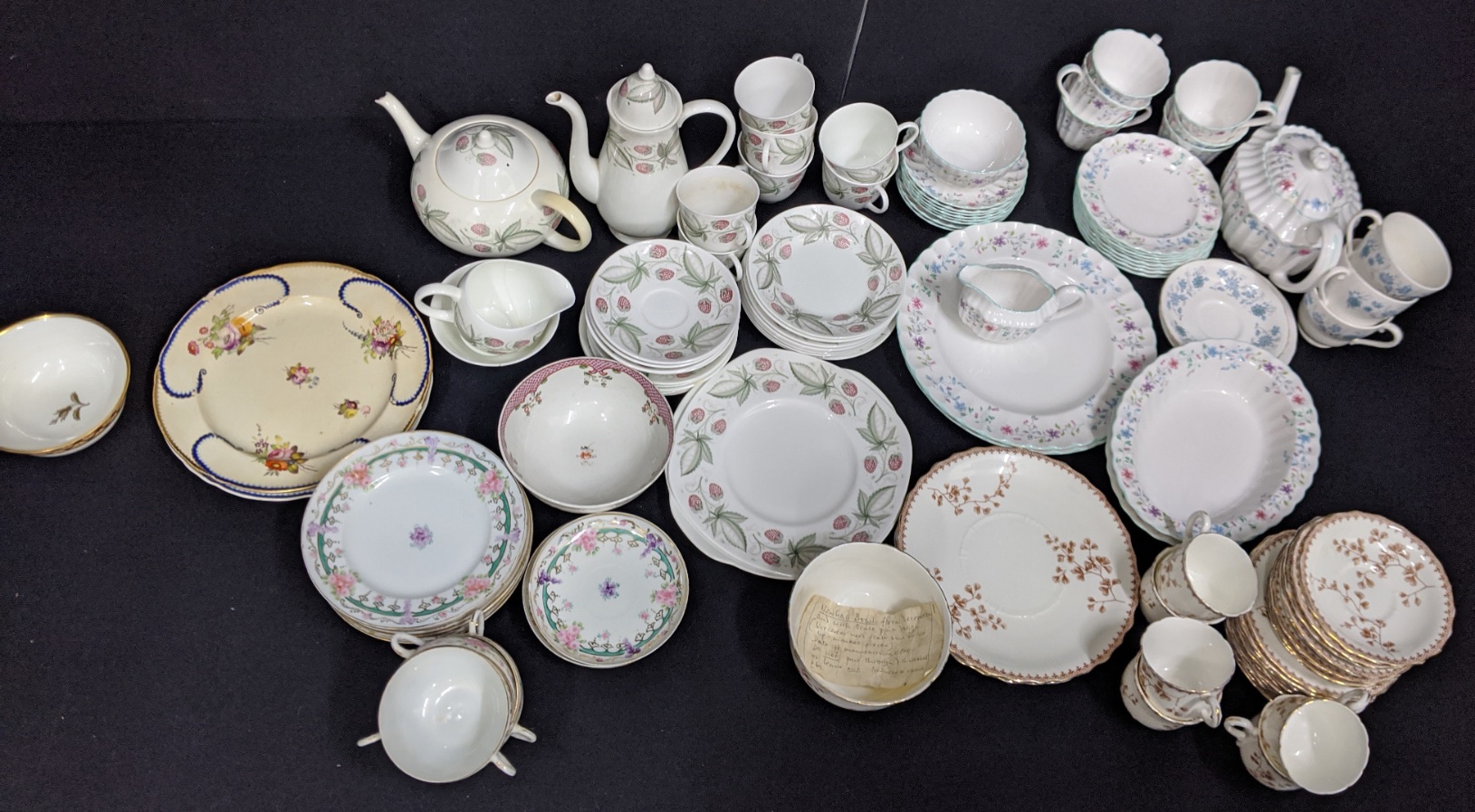 A large collection of porcelain and part tea-services to include, Susie Cooper, Spode etc.