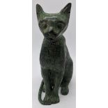 An Egyptian bronze tomb cat