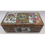 An 18th century Chinese porcelain famille verte box