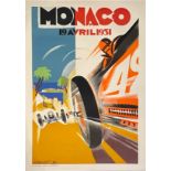 Monaco Grand Prix poster, 100cm x 68cm