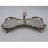 A George II silver snuffers tray, hallmarked London, 1745, maker John Cafe, 266g, L.22cm