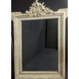 A grey-framed mirror in 19th-century French style, H.83cm, W.62cm