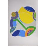 20th century Continental School, abstract, lithograph, signed in pencil, unframed, 91cm x 61cm