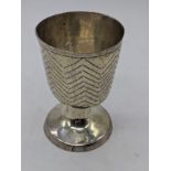 A Continental silver gilt beaker, marks to foot, 72g, H.7.5cm