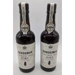 Two bottles of Sandeman vintage 1958 port, H.23.5cm