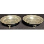 A pair of early pewter dishes