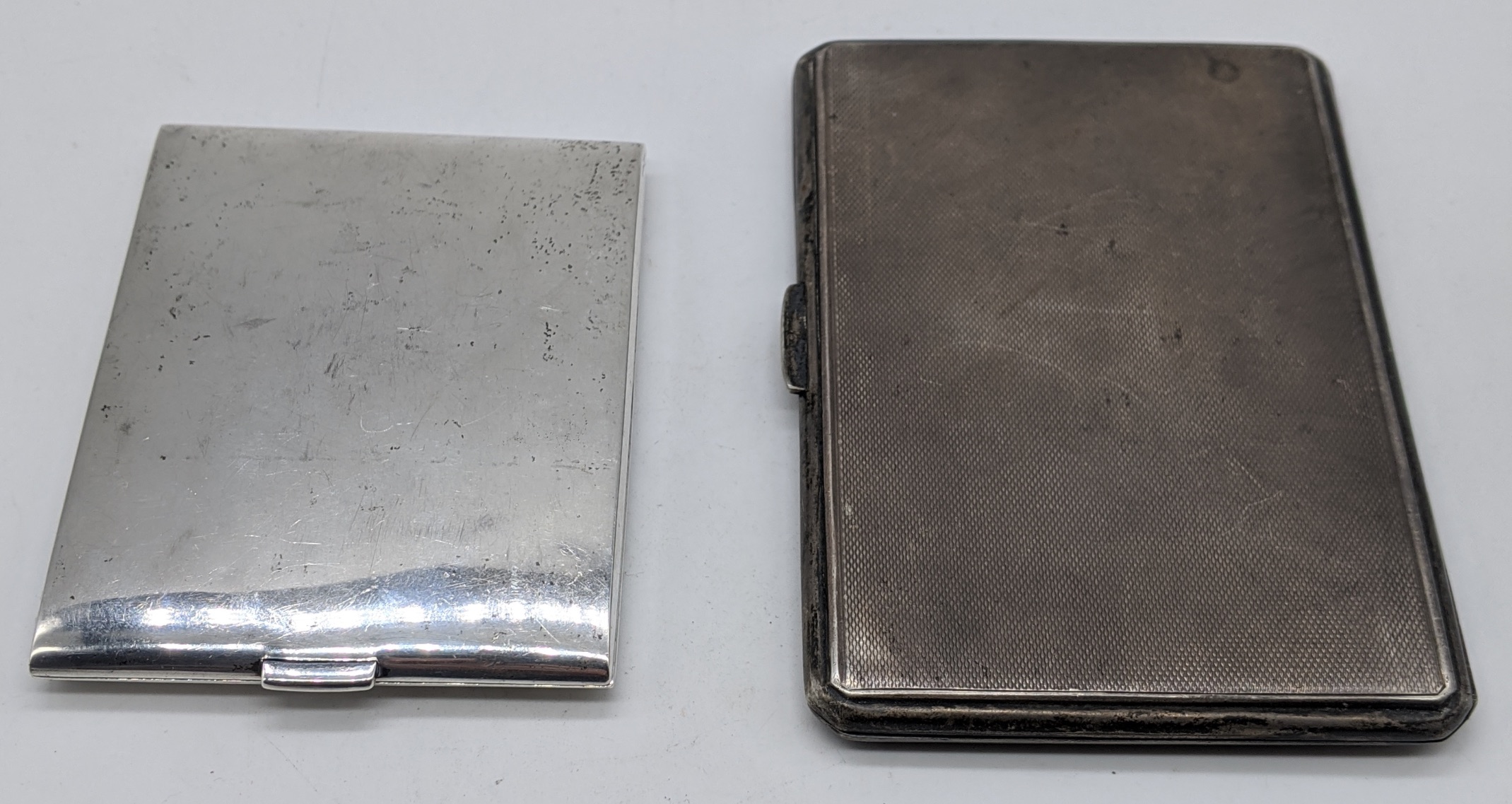 A Cartier silver cigarette case, gilt interior, 9.5cm x 7cm together with an early 20th century - Image 3 of 6