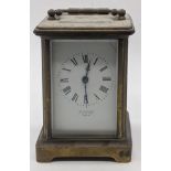 An early 20th century carriage clock by Weir & Sons of Dublin, H.11.5cm