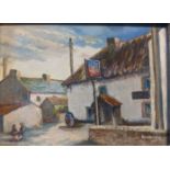 J. Knowles (20th century British school), 13th Century Pub, Buckland Brewer, oil on board, signed