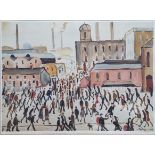 L.S. Lowry (British, 1887-1976), Going to Work, lithograph, signed and dated 1959 within the print