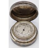 A silver cased barometer, hallmarked London, 1904, maker John Collard Vickery, D.5cm, 47g (case)
