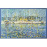 Andriy Chebotaru (b.1982, Ukrainian), Impressionist harbour scene, oil on canvas, signed lower