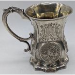 A Victorian silver tankard, hallmarked Birmingham, 1859, maker George Unite, H.10cm, 155g