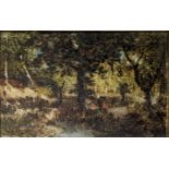 Attributed to Narcisse Virgilio Diaz de la Pena (French, 1807-1877), a landscape study, oil on