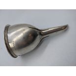 A George III silver wine funnel, hallmarked London, 1814, maker W.B., 145g, L.15cm