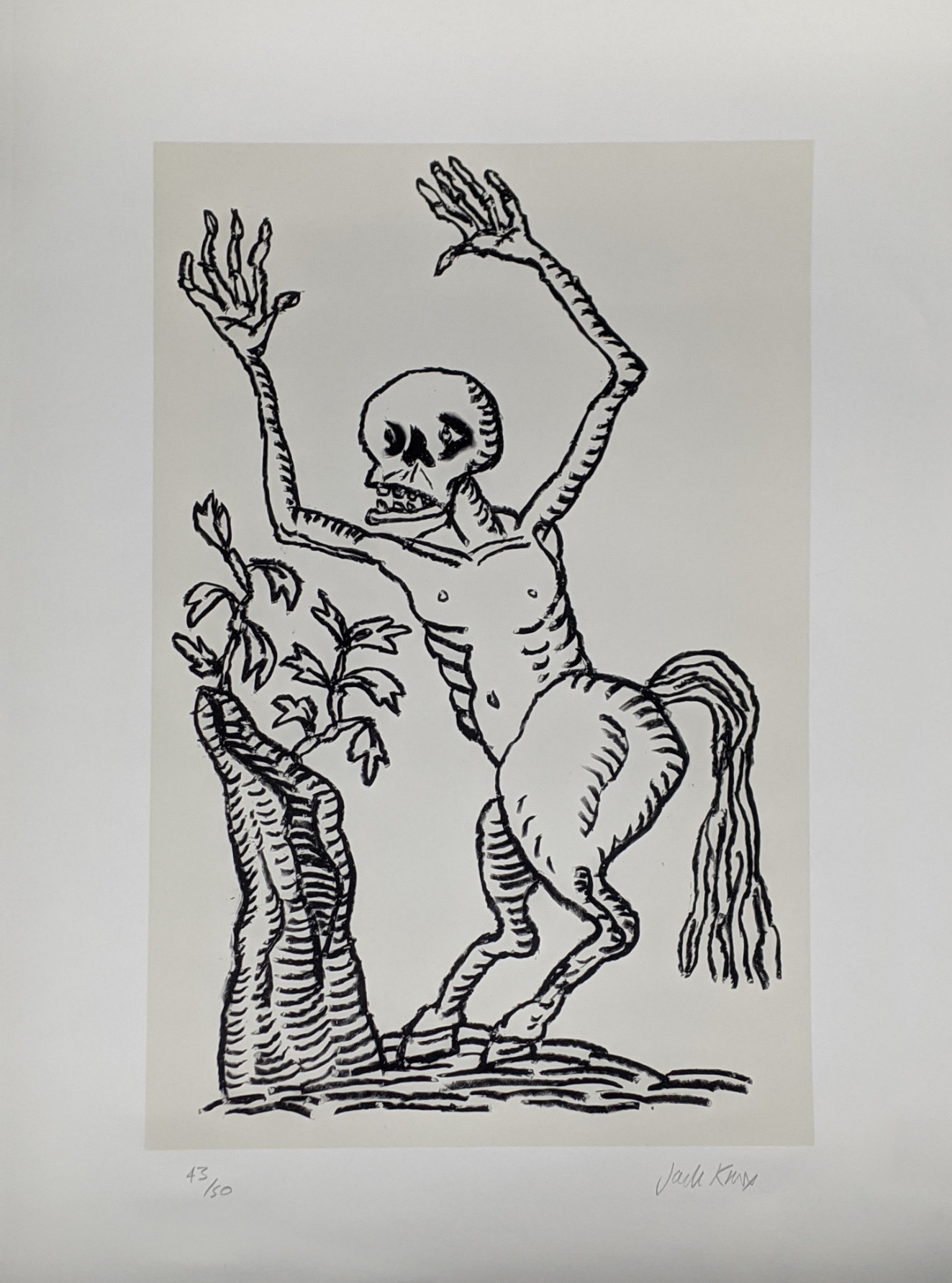 John (Jack) Knox (British, 1936-2015), Nuckelavee (from The Scottish Bestiary), screenprint, - Image 2 of 2