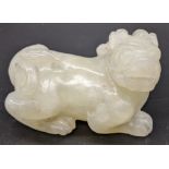 A Chinese jade carved mythical beast, L.7cm
