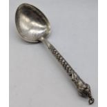 A Thai silver ladle