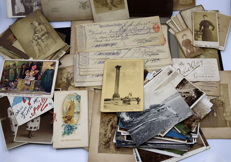 A large collection of photographs, postcards & bank notes. Military Interest. (Qty) - Image 2 of 4