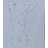 Henri Mattisse (French, 1859-1954), Nude Study, lithograph on paper, signed lower right in the