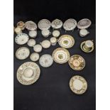 A collection of 19th century porcelain to include a cabinet cup and Newhall examples
