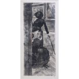 Edgar Degas (1834-1917) Mary Cassatt at the Louvre: The Paintings Gallery, etching with aquatint,
