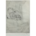 Louis Legrand (1863-1951), Madame D de Face, drypoint, 1908, signed in pencil and numbered 38/50,