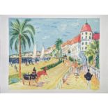 After Picot, Cannes, lithograph, signed within print, 50cm x 70cm
