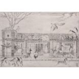 Joseph Hecht (1891-1951) Zoo, from: London, engraving, 1938-39, signed in pencil, H.21cm W.30cm