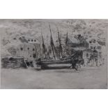 Theodore Casimir Roussel (1847-1926), Low Tide Fowey (First Plate), 1911, etching, presumably the