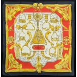 A Hermes Etriers silk scarf, 90cm x 90cm