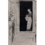 Theodore Casimir Roussel (1847-1926), Penelope, A Doorway Chelsea, 1888-89, etching, signed and