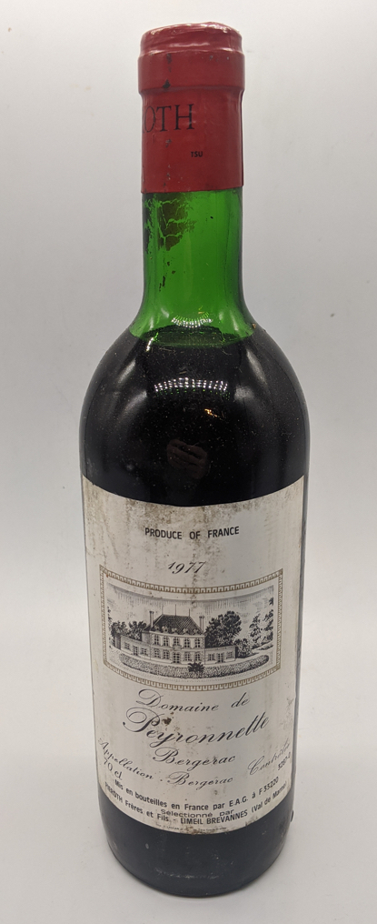 18 bottles of vintage 1977 Domaine de Peyronette Bergerac wine