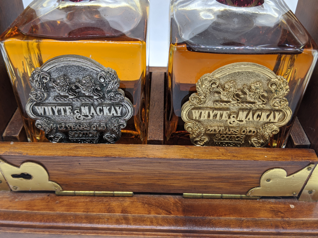 Two White & Mackay half bottles of whiskey, a 21 year old and a 12 year old (2 x 37.5cl), within - Image 2 of 2