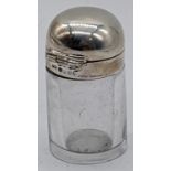 A Victorian silver and glass scent bottle, maker Samson Mordan & Co., retailed by Percy Edwards &