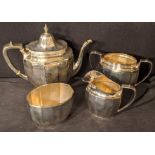 Black.Starr & Frost of New York sterling silver 4 piece tea set, 1260g