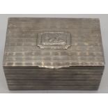 A late 19th century French silver box by Boin-Taburet of Paris, hinged main compartment with