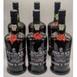 6 bottles of Rocha's Old Tawny Port