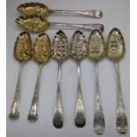 A pair of George III silver berry spoons, hallmarked Edinburgh, 1802, maker Alexander Henderson,