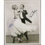 Foto mit Autogrammen von Astaire und Rogers