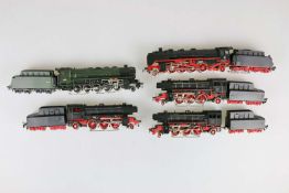 Märklin H0, Konvolut von 5 Dampflokomotiven mit Tender