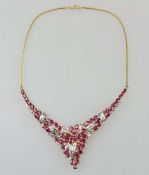 Collier mit Rubinen und Brillanten