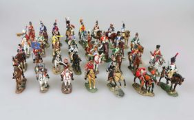 Napoleonische Kriege, Konvolut von 31  historischen Reiterfiguren