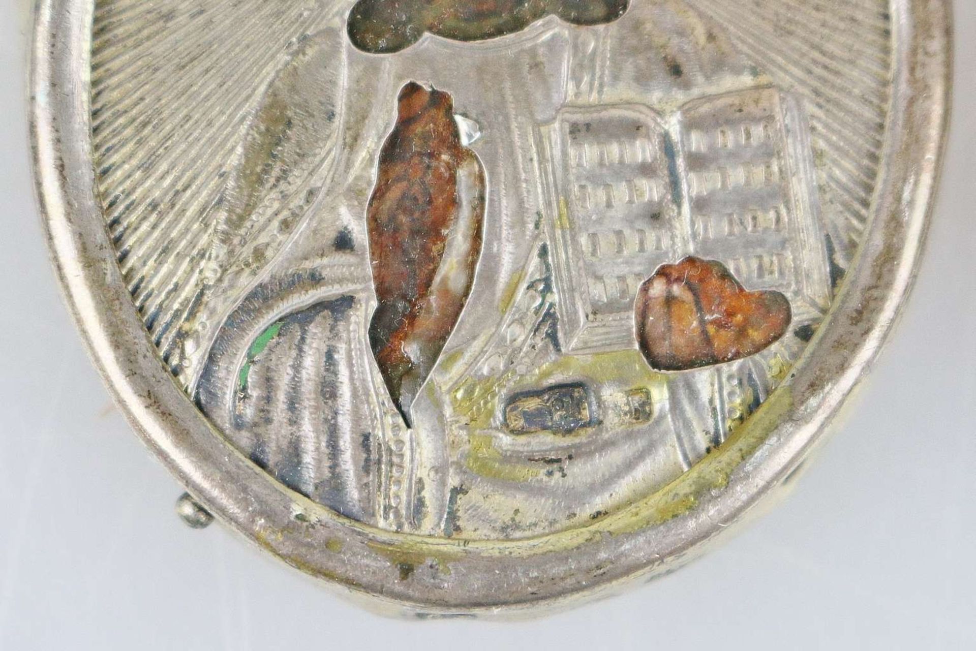 Zwei Miniaturikonen und ein Silberkreuz - Bild 2 aus 5
