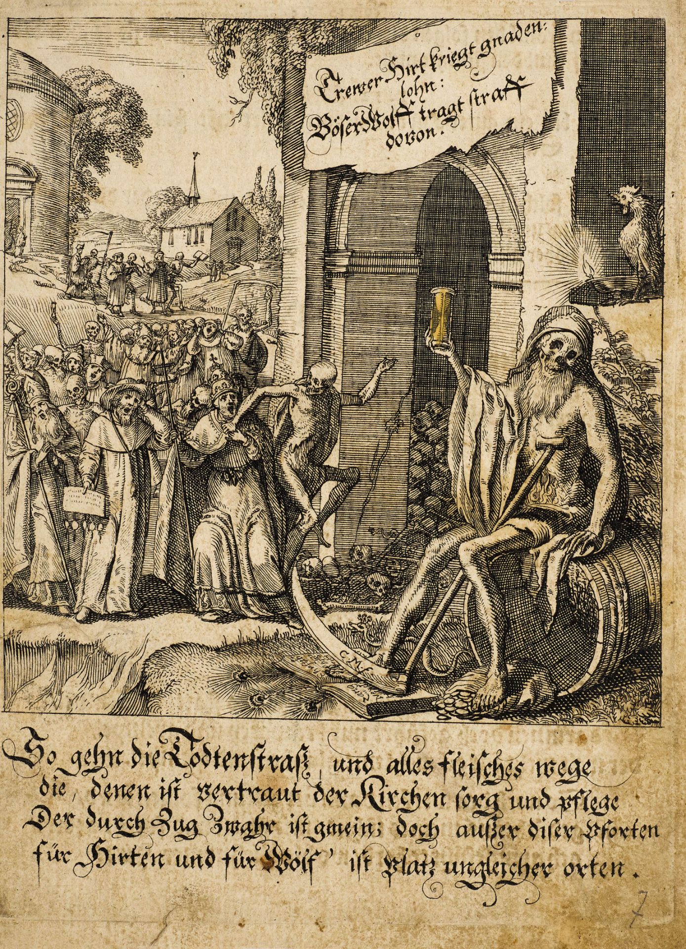 Meyer, Rudolf u. Conrad.Todten-Tanz. Fragment des Zürcher Totentanzes mit Kupfertitel und 54 (st.