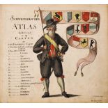 ATLANTEN - Walser, Gabriel -Schweizerischer Atlas, bestehend in 19 Carten. Mit koloriertem