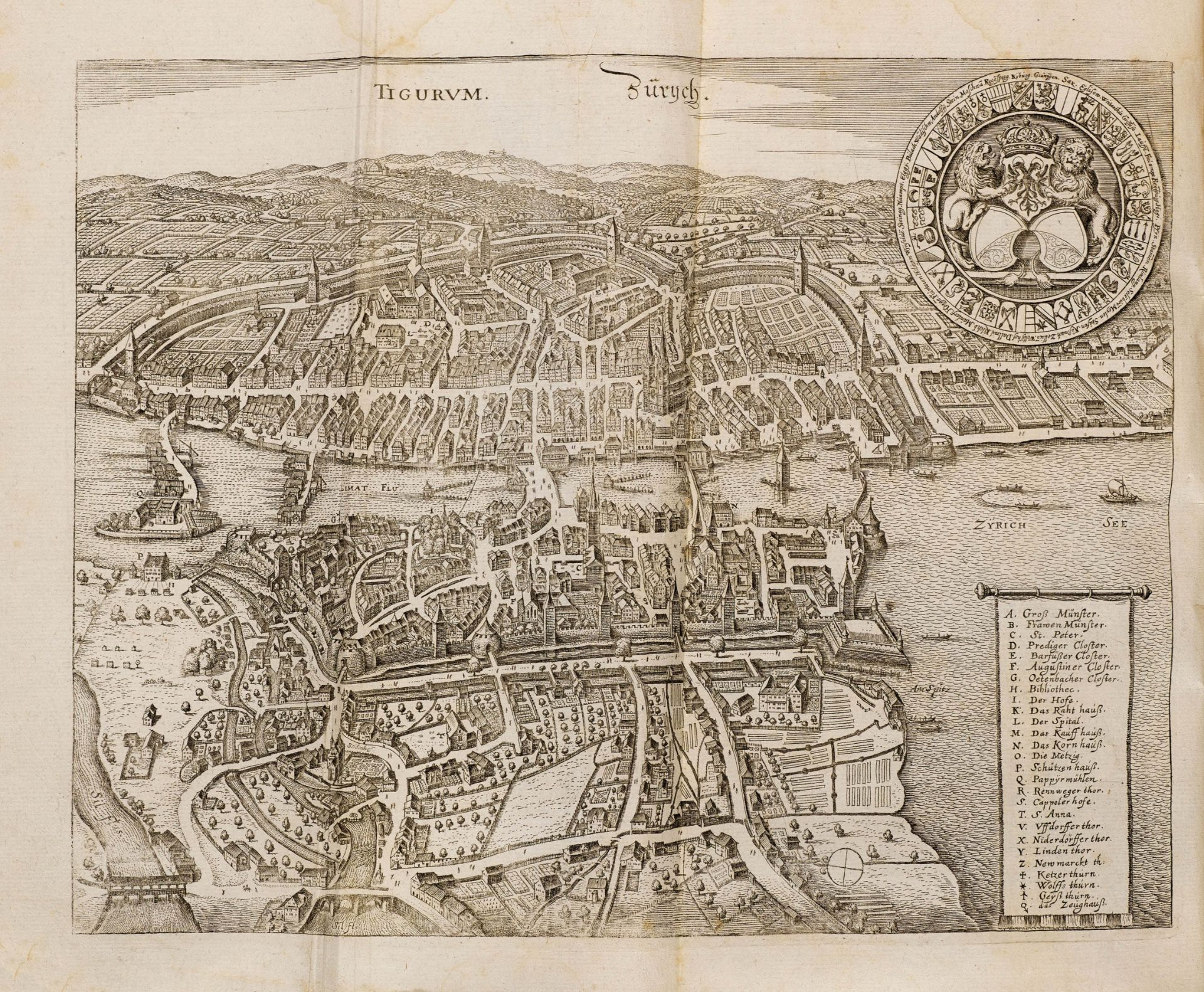 MERIAN -Z[eiller], M[artin].Topographiae Helvetiae, Rhaetiae, et Valesiae: Das ist, Beschreibung