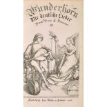 Arnim, Ludwig Achim von und Clemens Brentano.Des Knaben Wunderhorn. 4 Teile in 3 Bänden. Mit 4 gest.