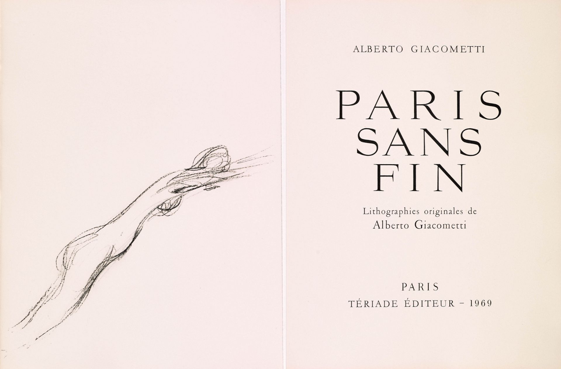 Giacometti, Alberto. Paris sans fin. 1969Paris sans Fin. Mit gest. Frontispiz und 149 Original-