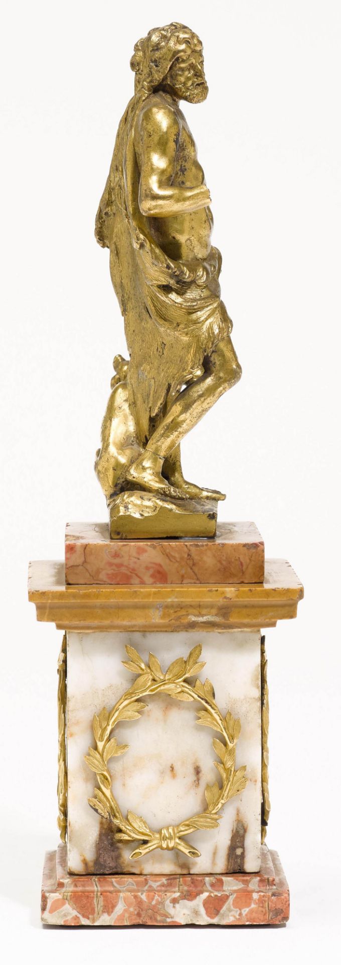 KLEINE BRONZEFIGUR DES HERKULES MIT CERBERUSWohl Italien, Ende 16./Anfang 17.Jh.Bronze ziseliert und - Image 2 of 5